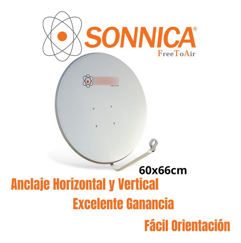 Imagen 2 de 9 de Antena Satelital 60cm Ku+lnb 2 +rg59 +sat Finder+displex- Tv