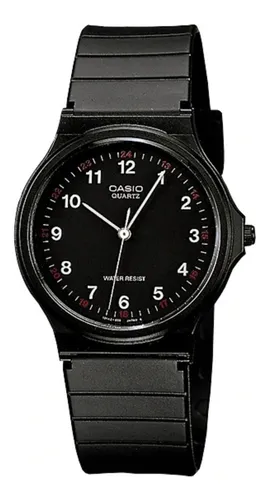 Reloj pulsera Casio Youth MW 240 de cuerpo color negro, analógico, para  hombre, fondo blanco, con correa de resina color negro, agujas color gris  oscuro y blanco, dial negro, minutero/segundero negro, bisel