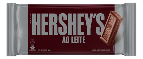 Chocolate ao leite Hershey's  pacote 92 g