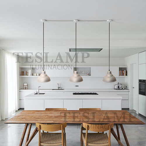 Lampara Colgante Galponera Industrial Chapa Galvanizada