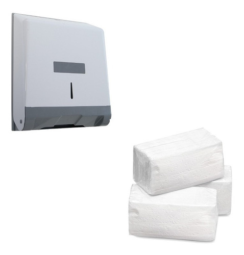 Suporte Dispenser Porta Papel Toalha + 1000 Papel Ouroppel