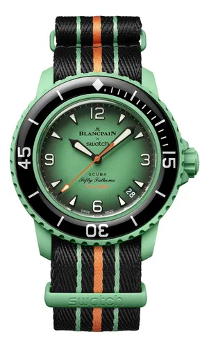 Reloj Swatch X Blancpain Indian Ocean Edicion Especial Bio Env o