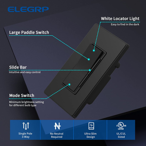 Interruptor De Dimmer Digital Luces Led Regulables De 3...