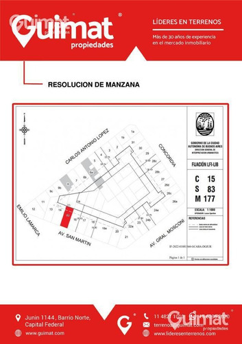 Imagen 10 de 12 de Terreno - Villa Devoto - Lideres En Terrenos - Guimat Propiedades
