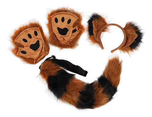 Kit De 3 Diademas Con Forma De Orejas Peludas Y Set De Cospl