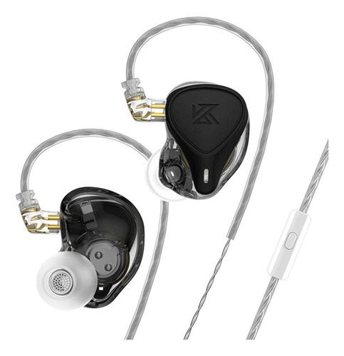 Auriculares electrostáticos Kz Zex Pro con micrófono, color negro