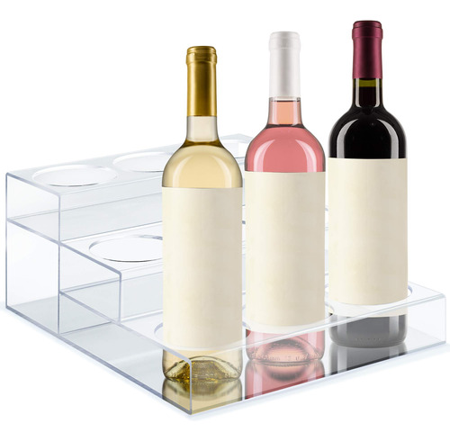Soporte Para Botellas De Vino Acrlico Transparente Y Estante