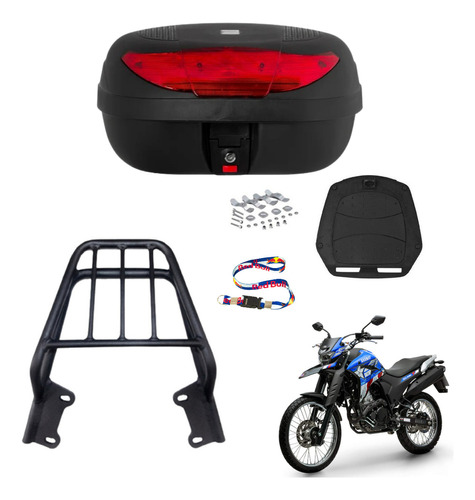 Suporte Bagageiro Baú Chapam + Bauleto 45l Nova Lander 250 