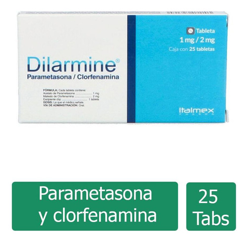 Dilarmine 1mg-2mg Caja Con 25 Tabletas