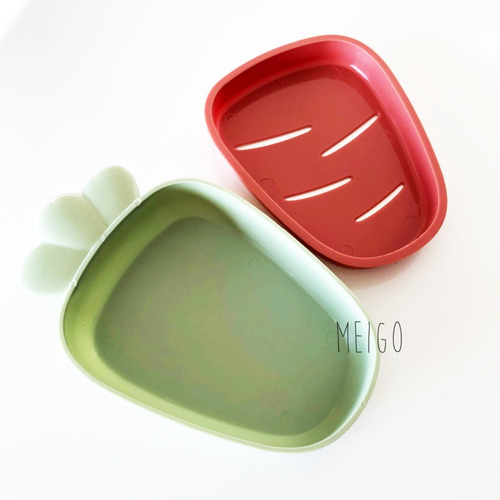 Jabonera Plastica Zanahoria Veg Vegan Conejo Infantil Naranja