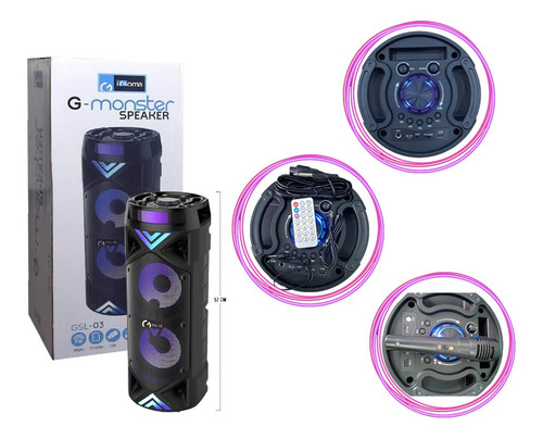 Parlante Bafle Bluetooth G-monster Speaker Con Microfono 