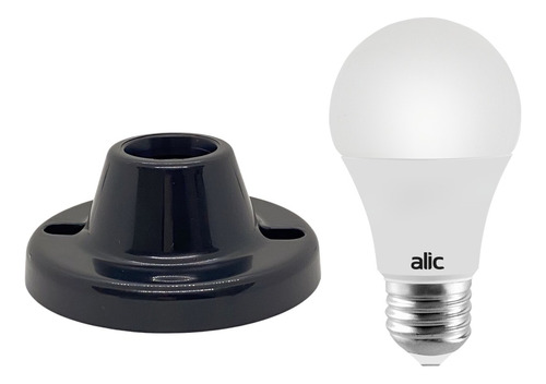 Floron Negro O Blanco + Lampara Led Alic 12w O 14w - X 10 Un