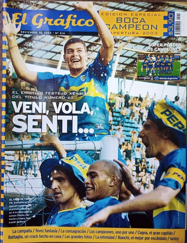 Revista El Gráfico Boca Campeón Torneo Afa Apertura 2003