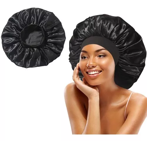 Gorro Satén Banda Elástica Cabello Rizado - Gorro Dormir Suave