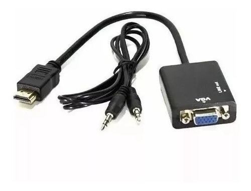 Convertidor Adaptador Hdmi A Vga Salida Audio 720 1080i 1080