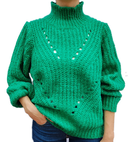 Sweater Poleron Lana  Abrigado 