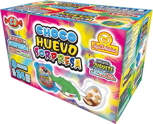 Las Delicias Choco Huevo Sorpresa Tipo Kinder Joy Caja 24pz