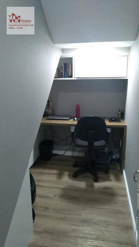 Imagem 9 de 30 de Magnífico Sobrado Alto Padrão 4 Dorms, 200 M² Por R$ 875.000 - Vila Alzira - Santo André/sp - So0606