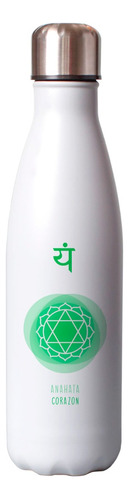 Botella Yoga De Aluminio Para Agua 650ml - Chakras Corazón