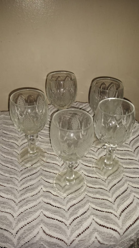 Copas De Cristal Hindú Labradas Artesanales  Remate 