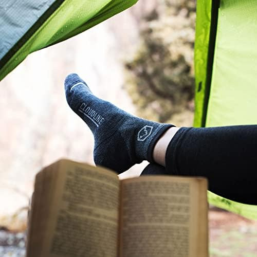 Cloudline Quarter Crew Trail Running Socks - Lana De Merino