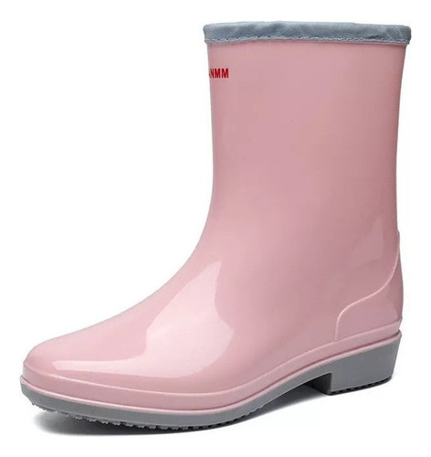 Botas Lluvia A Media Pantorrillapvc Con Estilo Para Mujer