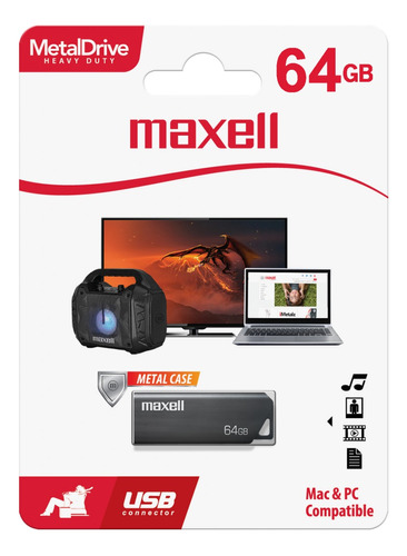 Memoria Usb Maxell Metal 64gb Usb-a 2.0