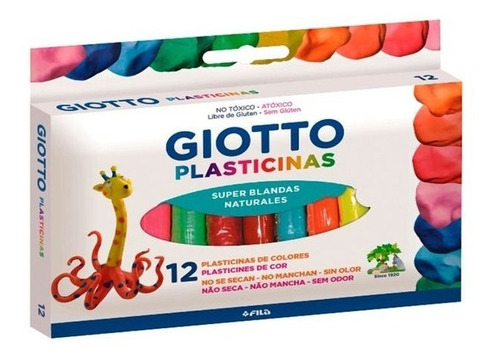 Plasticina Natural Giotto (12 Colores)