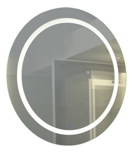 Espejo Baño Led Touch Tactil Redondo 80cm 28 Watts Dabor Blanco