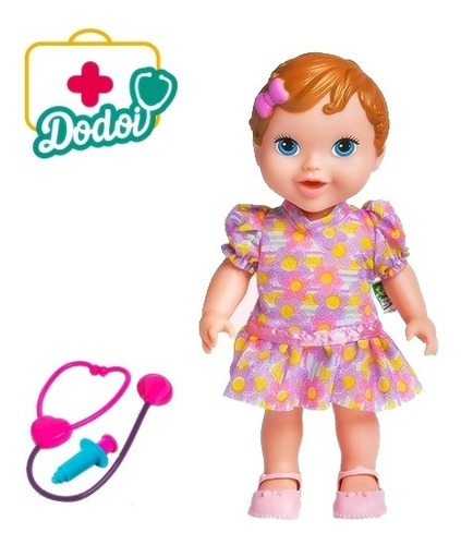 Boneca Bebe Baby Dodoi Morena My Little Alive - Super Toys