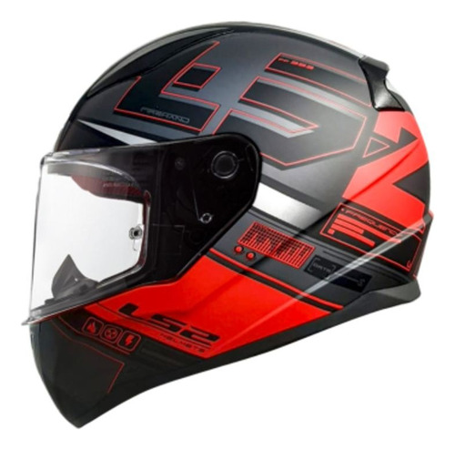 Casco Para Moto Codex Negro Rojo Brillo