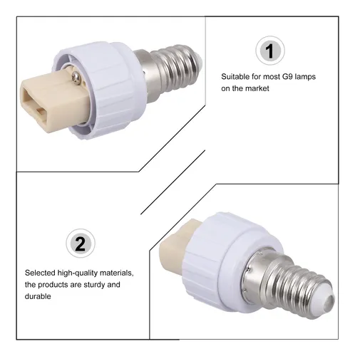 Adaptador De Bombilla E14 A G9, Soporte De Lámpara, Cerámica