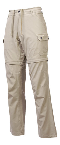 Pantalón Fibras Recic Desmontable Beige Mujer