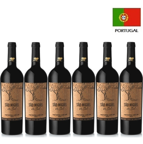 Vinho Tinto Português São Miguel Do Sul Alentejano Caixa C 6