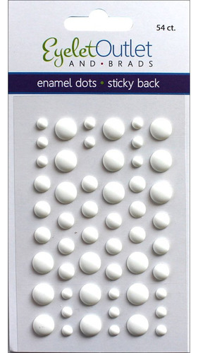 Nilla Outlet Adhesive-back Esmalte Dots 54 Pkg-matte Blanco