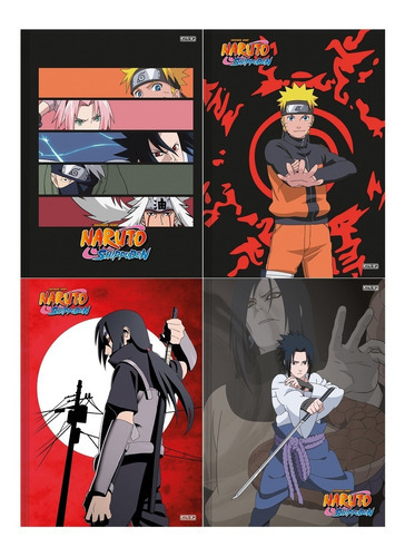 Naruto Shippuden Naruto Shippuden 80 hojas rayadas, 1 unidad temática x 1 unidad de 27,5 cm, multicolor