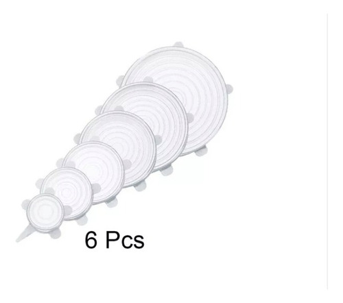 Tapas De Silicona Elásticas Flexibles Ajustables P Envases 6