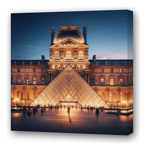 Cuadro 60x60cm Museo Del Louvre Arte Monumental Paris M2