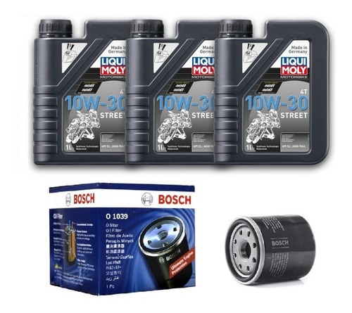 Pack 3lts Liqui Moly Street 10w30 + Filtro Aceite Kit Honda