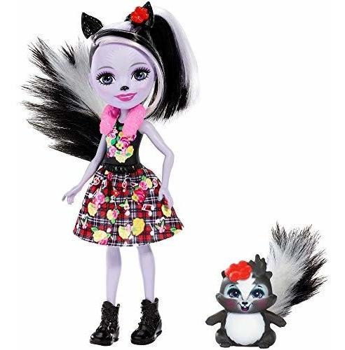 Enchantimals Sage Skunk Doll Caper Figura Muñeca Pequeña De