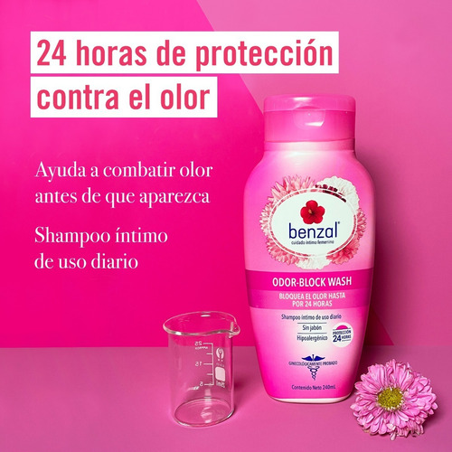 Benzal Odor Block Wash Shampoo Íntimo Diario
