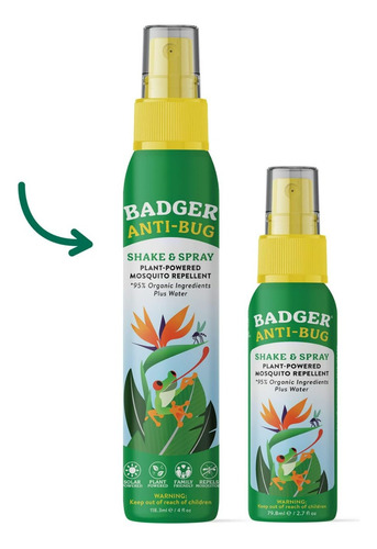 Repelente De Insectos Badger Orgánico Sin Deet Con Citronela