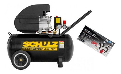 Compresor Schulz 2hp, 50 Litros + Kit 8 Accesorios