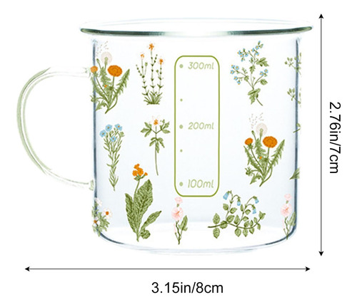 Taza De Vidrio De Borosilicato Resistente Al Calor 360ml