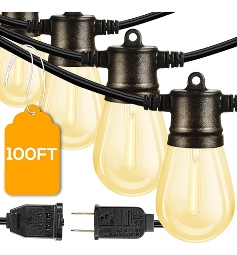 Fmart Led Luces De Cadena Al Aire Libre, 250 Pies (100 Pies 