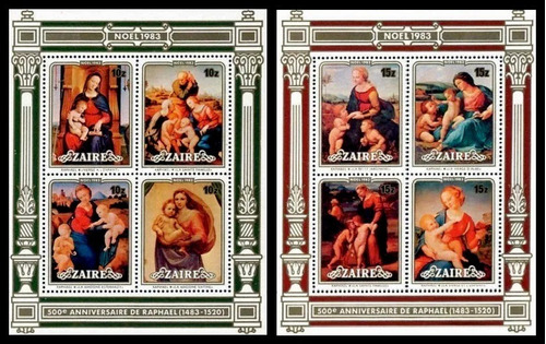 Arte Pictórico - Rafael - Navidad - Zaire - Hojitas Mint $$$