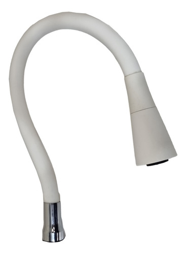 Repuesto Pico Flexible Colores C/ Cono P/ Grifería Mozart Color Blanco