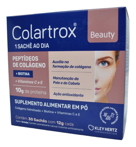 Complemento Alimentar Colágeno 30 Sachês Colartrox Beauty