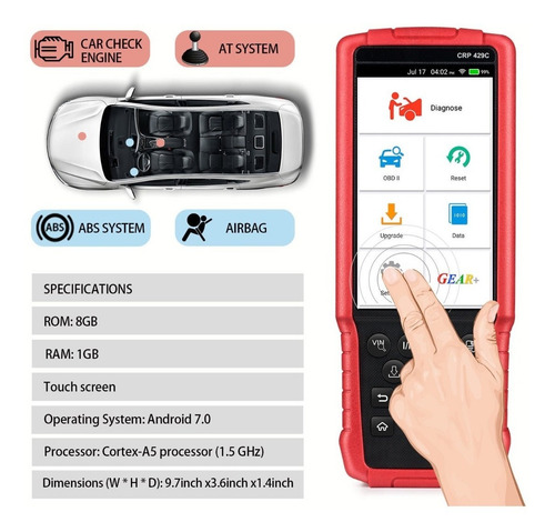 Imagen 8 de 10 de Escaner Lauch Crp429c Cuerpo De Aceleracion,tpms,sas, A Mese