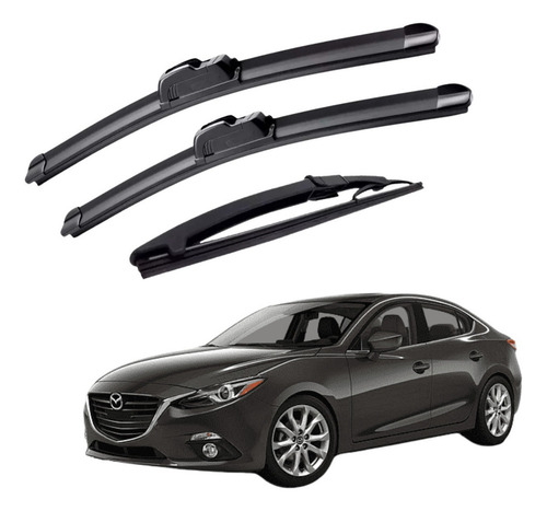Juego De 3 Limpiaparabrisas Brx Mazda 3 2018